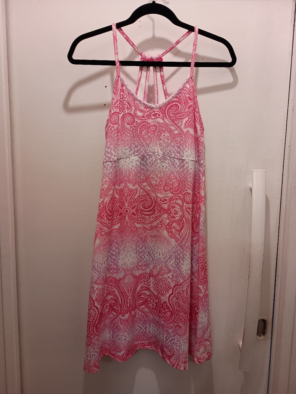 TEHAMA, Pink Paisley Trim Sundress. Size Small